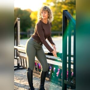 KL Select Gabrielle 28R FS Olive/Espresso Riding Breeches